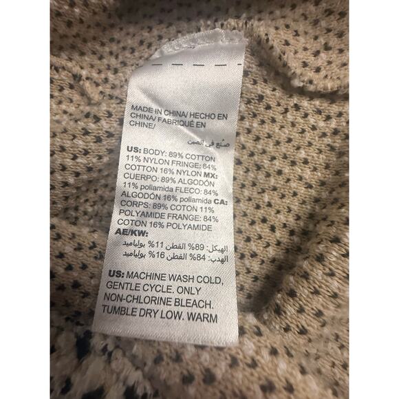 Chico's Women's Size 2 (L/12) Tweed Knit Button up Jacket with Fringe - Picture 6 of 8